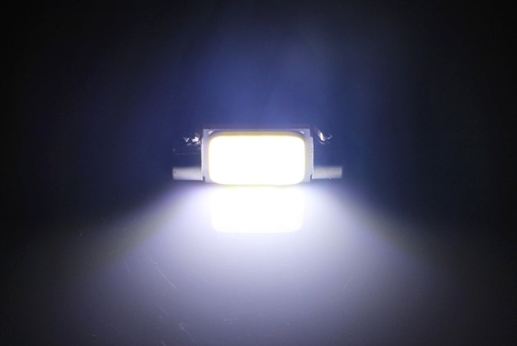 2 PZ 41mm 1.5W 80LM Luce bianca 1 COB LED Luci di lettura targa Lampadina per auto, 41mm