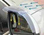 2 pezzi di protezione flessibile per sopracciglia, protezione antipioggia, con apparato di guida del vento per specchietti retrovisori dell'auto, Flexible Shielding Rain Board