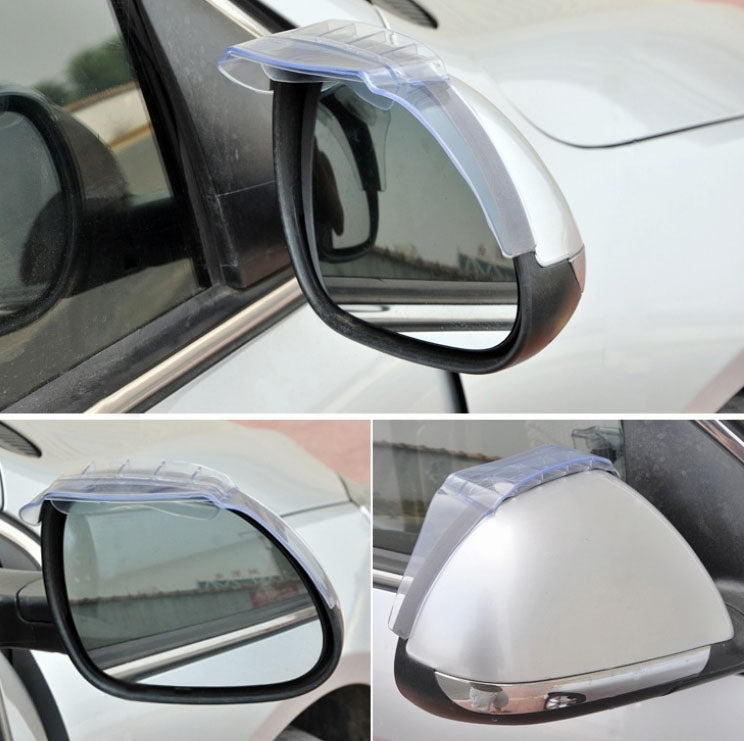 2 pezzi di protezione flessibile per sopracciglia, protezione antipioggia, con apparato di guida del vento per specchietti retrovisori dell'auto, Flexible Shielding Rain Board