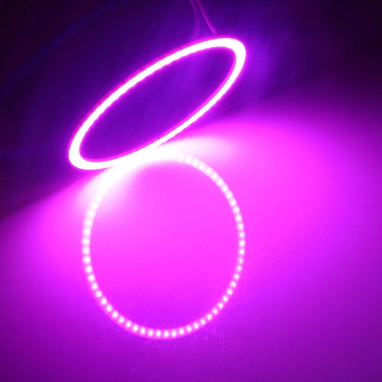 80mm 5W 180LM Angel Eyes Circles Faro per auto COB Luci LED per veicoli, DC 12-24V, 80mm Pink Light, 80mm Green Light, 80mm Red Light