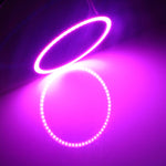80mm 5W 180LM Angel Eyes Circles Faro per auto COB Luci LED per veicoli, DC 12-24V, 80mm Pink Light, 80mm Green Light, 80mm Red Light