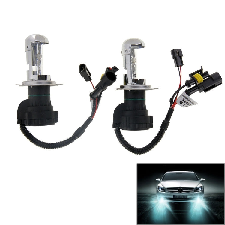 Lampada frontale impermeabile Super Vision a fascio singolo con luce allo xeno HID DC12V 35W 9007/9004-3 con un cavo, temperatura colore: 6000K, confezione da 2, 9007