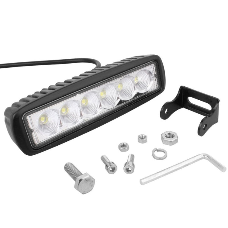 Lampada da lavoro per auto 18W 1440LM Epistar 6 LED Lampada da barra impermeabile IP67, DC 10-30V, DC 10-30V, 1440LM