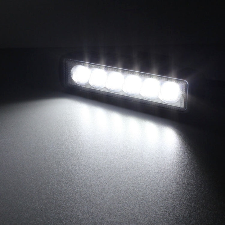 Lampada da lavoro per auto 18W 1440LM Epistar 6 LED Lampada da barra impermeabile IP67, DC 10-30V, DC 10-30V, 1440LM