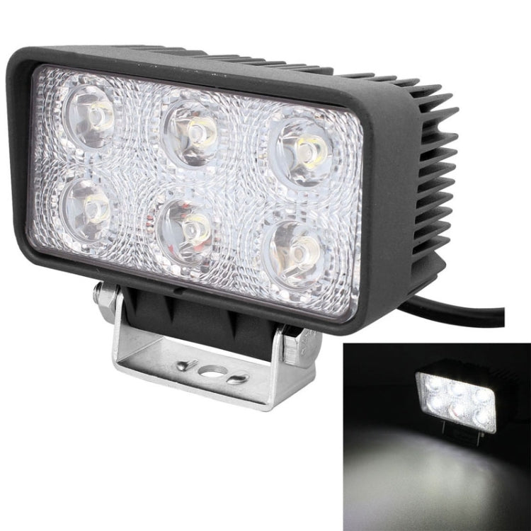 LML-1518 18W 1260-1350LM Epistar 6 LED Bianco 30 gradi Spot Beam LED per auto Impermeabile IP67, DC 10-30V, Spot Light+18W 1350LM