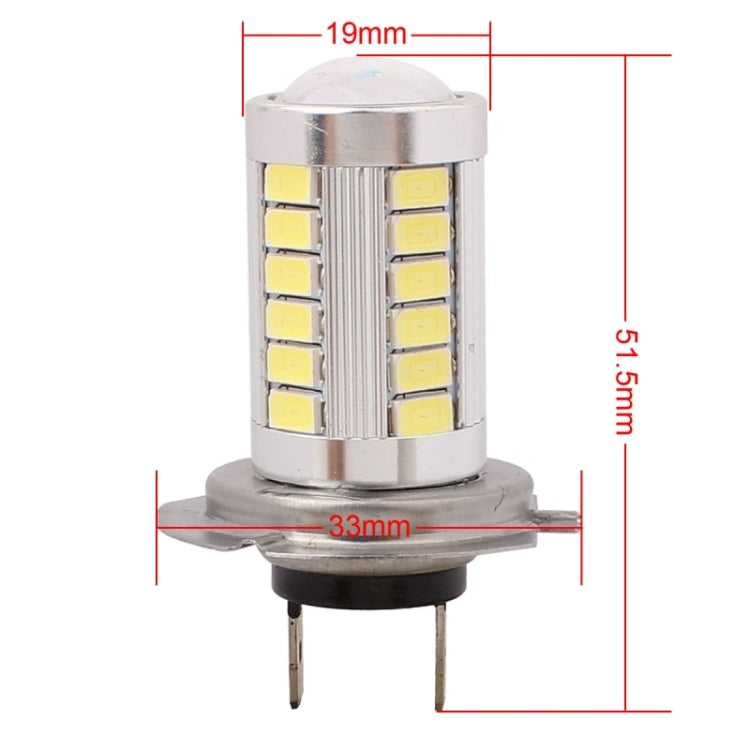 2 PZ H7 16,5 W 990LM 6500 K Luce bianca 5630 SMD 33 LED Lampadina freno/sterzo per auto, DC12V, H7
