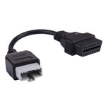 Cavo diagnostico OBDII da 5 pin a 16 pin per Honda, lunghezza totale: 20,5 cm, 5 Pin to 16 Pin