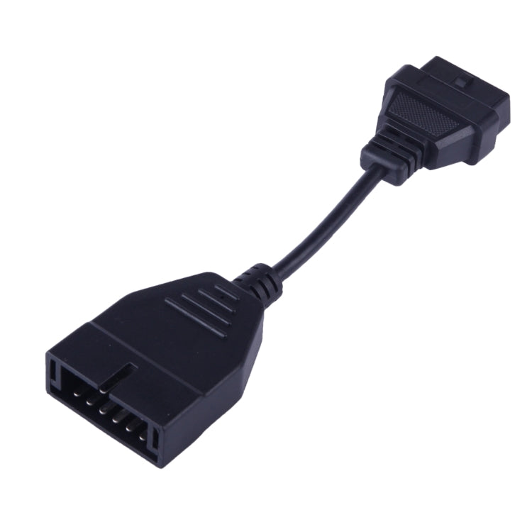 Cavo diagnostico OBDII da 12 pin a 16 pin per motori generali, lunghezza totale: 19 cm, For General Motors