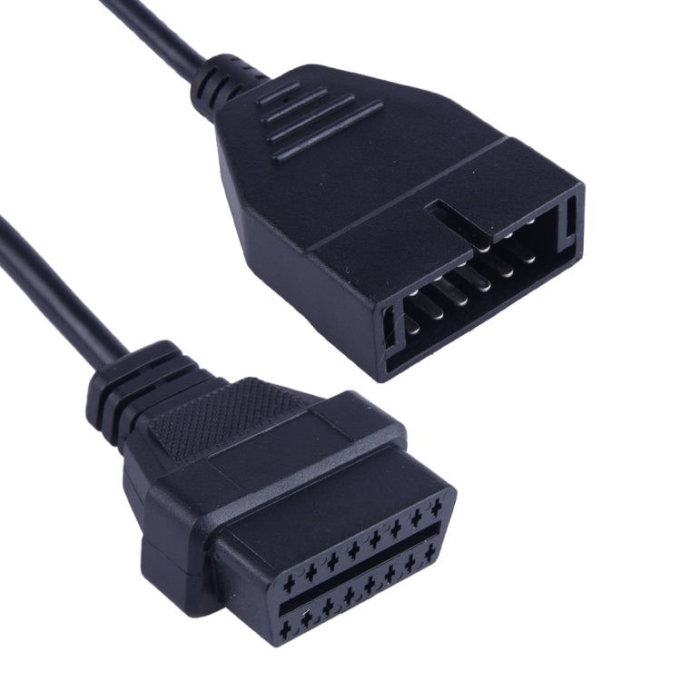 Cavo diagnostico OBDII da 12 pin a 16 pin per motori generali, lunghezza totale: 19 cm, For General Motors