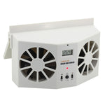 Radiatore del sistema di ventilazione del dispositivo di raffreddamento della ventola fredda per auto ad energia solare da 2 W, con display della temperatura, 2W Solar Powered Fan