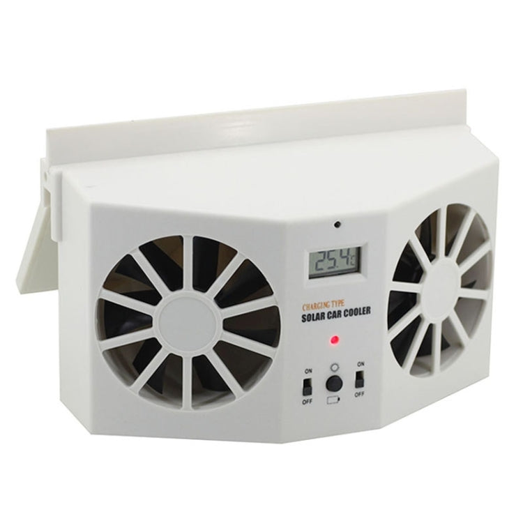 Radiatore del sistema di ventilazione del dispositivo di raffreddamento della ventola fredda per auto ad energia solare da 2 W, con display della temperatura, 2W Solar Powered Fan