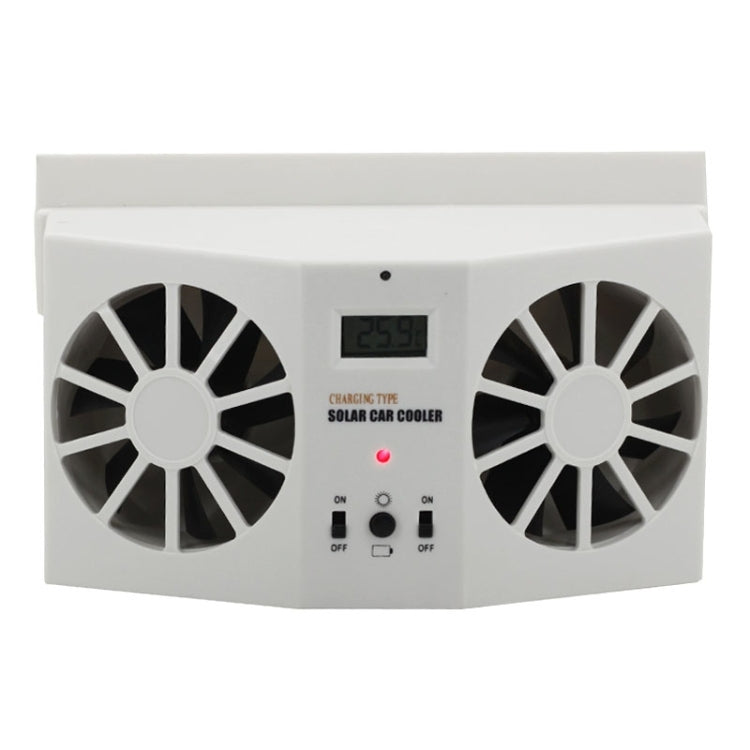 Radiatore del sistema di ventilazione del dispositivo di raffreddamento della ventola fredda per auto ad energia solare da 2 W, con display della temperatura, 2W Solar Powered Fan