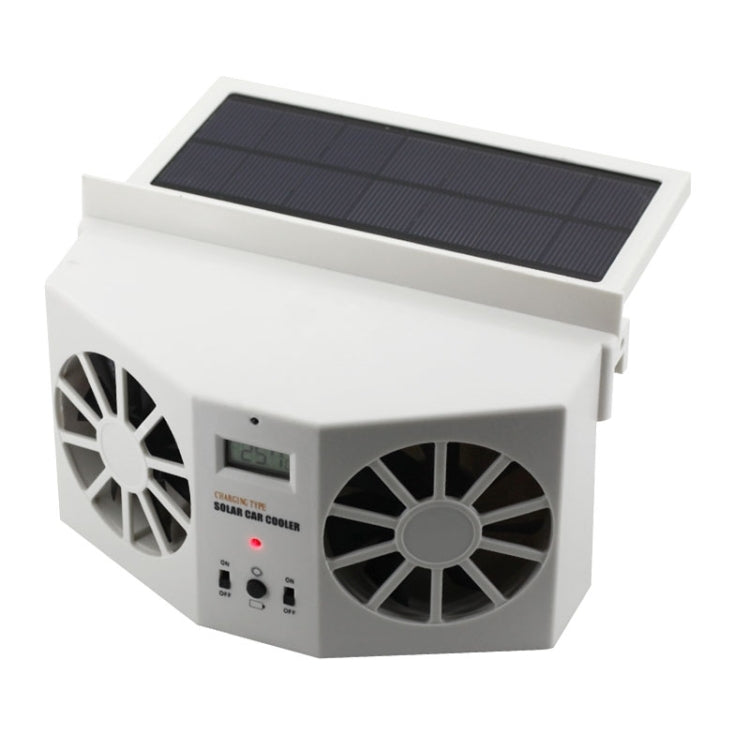 Radiatore del sistema di ventilazione del dispositivo di raffreddamento della ventola fredda per auto ad energia solare da 2 W, con display della temperatura, 2W Solar Powered Fan