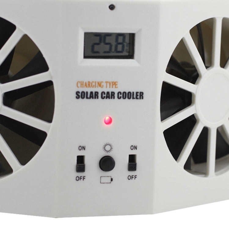 Radiatore del sistema di ventilazione del dispositivo di raffreddamento della ventola fredda per auto ad energia solare da 2 W, con display della temperatura, 2W Solar Powered Fan