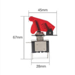 Interruttore di attivazione nitroso con coperchio ribaltabile con indicatore LED verde, verde