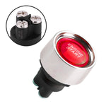 Interruttore di accensione a spinta con luce blu per le corse sportive, DC 12V, DC 12V(Red)