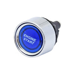 Interruttore di accensione a spinta con luce blu per le corse sportive, DC 12V, DC 12V(Red)