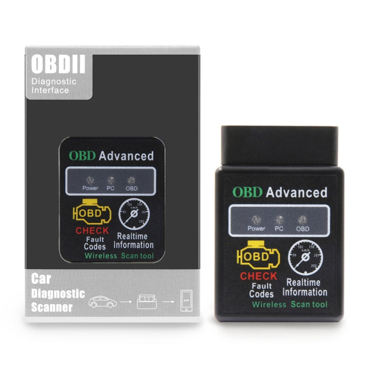 HH OBD ELM327 OBDII V1.5 Strumento di scansione avanzato Bluetooth Strumento diagnostico wireless per la velocità del carburante, ELM327