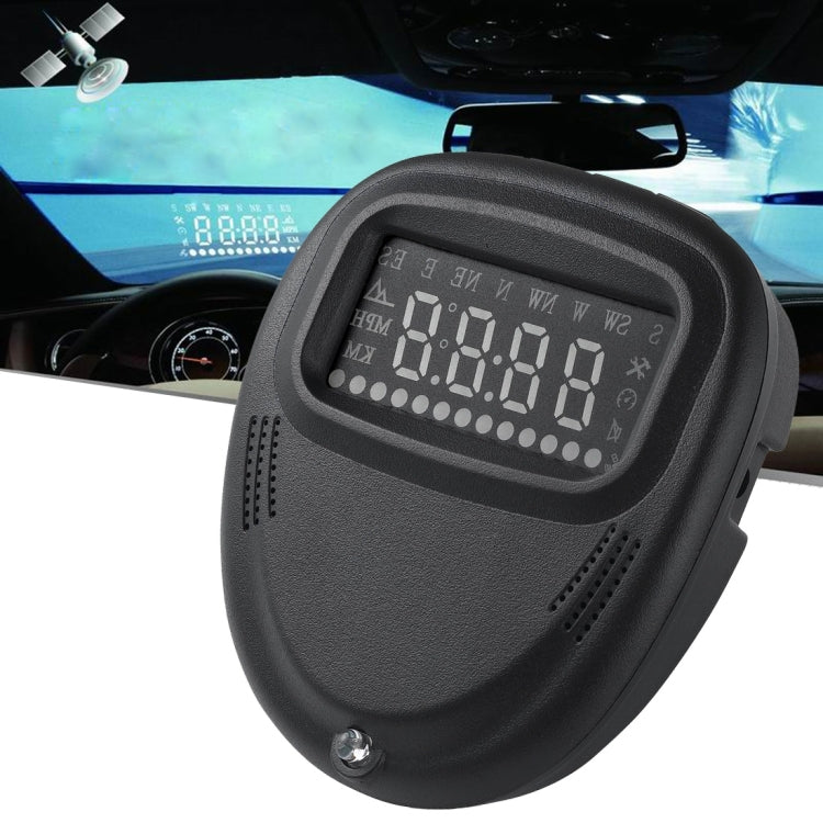 A1 2.0 pollici GPS per auto HUD Head Up Display Sistema di sicurezza montato sul veicolo, supporto velocità e tempo reale, altitudine e allarme di velocità eccessiva, bussola, MPH e sonno automatico, KM e segnale satellitare, A1