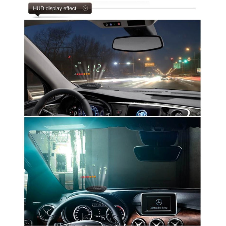 A1 2.0 pollici GPS per auto HUD Head Up Display Sistema di sicurezza montato sul veicolo, supporto velocità e tempo reale, altitudine e allarme di velocità eccessiva, bussola, MPH e sonno automatico, KM e segnale satellitare, A1
