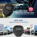 A1 2.0 pollici GPS per auto HUD Head Up Display Sistema di sicurezza montato sul veicolo, supporto velocità e tempo reale, altitudine e allarme di velocità eccessiva, bussola, MPH e sonno automatico, KM e segnale satellitare, A1