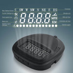 A1 2.0 pollici GPS per auto HUD Head Up Display Sistema di sicurezza montato sul veicolo, supporto velocità e tempo reale, altitudine e allarme di velocità eccessiva, bussola, MPH e sonno automatico, KM e segnale satellitare, A1