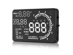A8 Sistema di allarme HUD OBDII per auto da 5,5 pollici Proiettore Head Up Display montato sul veicolo con LED, supporta consumo di carburante e allarme di velocità eccessiva, temperatura dell'acqua e diagnosi di guasti, A8