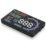 A8 Sistema di allarme HUD OBDII per auto da 5,5 pollici Proiettore Head Up Display montato sul veicolo con LED, supporta consumo di carburante e allarme di velocità eccessiva, temperatura dell'acqua e diagnosi di guasti, A8