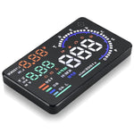 A8 Sistema di allarme HUD OBDII per auto da 5,5 pollici Proiettore Head Up Display montato sul veicolo con LED, supporta consumo di carburante e allarme di velocità eccessiva, temperatura dell'acqua e diagnosi di guasti, A8