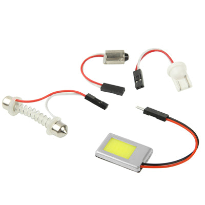 Lampada per interni auto a LED a luce bianca da 5 W con cupola T10 + adattatore a siluro BA9S, 5W
