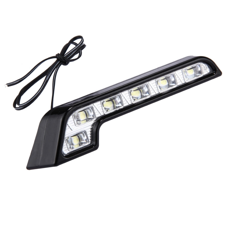 Luce di marcia diurna a LED 6 SMD 5050 LED ad alta potenza da 2 pezzi per auto