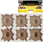 6 adesivi antigraffio per decorazione fori di proiettile per auto 3M, dimensioni: 4 cm x 4 cm, Exaggerated Effection7