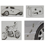 6 adesivi antigraffio per decorazione fori di proiettile per auto 3M, dimensioni: 4 cm x 4 cm, Exaggerated Effection7