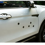 6 adesivi antigraffio per decorazione fori di proiettile per auto 3M, dimensioni: 4 cm x 4 cm, Exaggerated Effection7