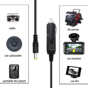 Caricatore per auto con cavo a spirale e spina adattatore di alimentazione per auto 2A 4,0 x 1,7 mm, lunghezza: 40-140 cm, 4.0 x 1.7mm
