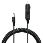 Caricatore per auto con cavo a spirale e spina di alimentazione CC 2A 5,5 x 2,1 mm, lunghezza: 40-140 cm, 5.5 x 2.1mm