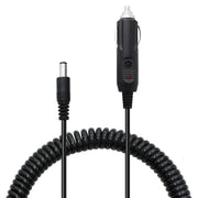 Caricatore per auto con cavo a spirale e spina di alimentazione CC 2A 5,5 x 2,1 mm, lunghezza: 40-140 cm, 5.5 x 2.1mm