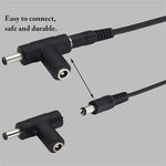 Caricatore per auto con cavo a spirale e spina di alimentazione CC 2A 5,5 x 2,1 mm, lunghezza: 40-140 cm, 5.5 x 2.1mm