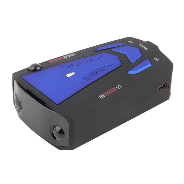 Rilevatore radar anti-polizia per auto V7 Rilevamento laser di difesa di protezione a 360 gradi, trasmissione vocale russa e inglese incorporata, V7 (Dark Blue), V7 (Black)