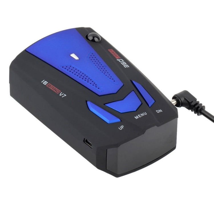Rilevatore radar anti-polizia per auto V7 Rilevamento laser di difesa di protezione a 360 gradi, trasmissione vocale russa e inglese incorporata, V7 (Dark Blue), V7 (Black)