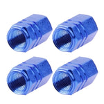 Cappucci per stelo valvola pneumatici in alluminio anodizzato blu 4 pz, Anodized Aluminum