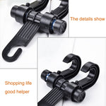 KANEED 2 PZ Auto Veicolo Multifunzionale Poggiatesta del Sedile Borsa Gancio Gancio Supporto Poggiatesta del Sedile Gancio Appeso Supporto Doppi Ganci, Car Double Hooks, UK Stock Double Hooks, US Stock Double Hooks