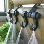 KANEED 2 PZ Auto Veicolo Multifunzionale Poggiatesta del Sedile Borsa Gancio Gancio Supporto Poggiatesta del Sedile Gancio Appeso Supporto Doppi Ganci, Car Double Hooks, UK Stock Double Hooks, US Stock Double Hooks