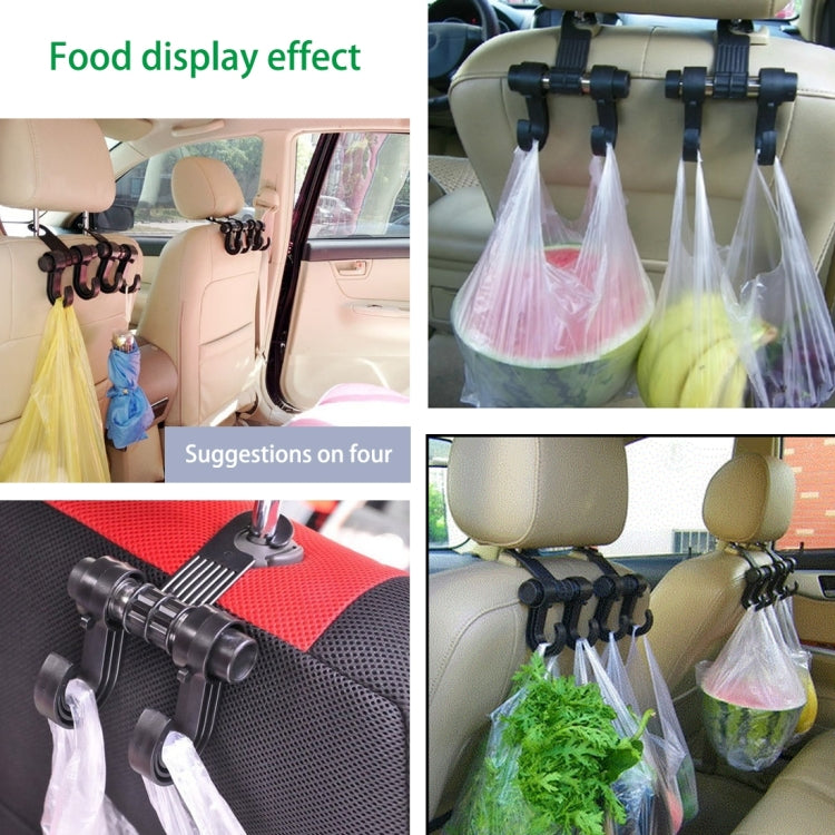 KANEED 2 PZ Auto Veicolo Multifunzionale Poggiatesta del Sedile Borsa Gancio Gancio Supporto Poggiatesta del Sedile Gancio Appeso Supporto Doppi Ganci, Car Double Hooks, UK Stock Double Hooks, US Stock Double Hooks