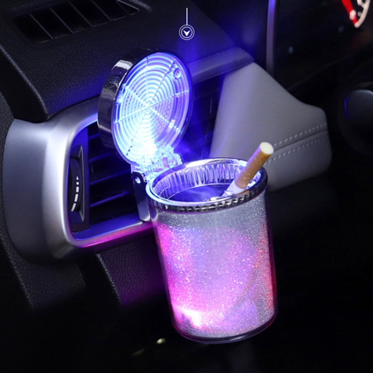 Portasigarette portatile per posacenere per automobile con luce a LED a 7 colori, dimensioni: 66 x 99 mm, 7 Color  LED Light