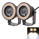 2 PZ 2,5 pollici 10W 900LM Luce bianca + gialla 6500K Impermeabile LED Eagle Eye Light per veicoli, DC 12V, Lunghezza cavo: 20 cm, 2.5 inch 10W