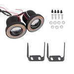 2 PZ 2,5 pollici 10W 900LM Luce bianca + gialla 6500K Impermeabile LED Eagle Eye Light per veicoli, DC 12V, Lunghezza cavo: 20 cm, 2.5 inch 10W