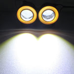 2 PZ 2,5 pollici 10W 900LM Luce bianca + gialla 6500K Impermeabile LED Eagle Eye Light per veicoli, DC 12V, Lunghezza cavo: 20 cm, 2.5 inch 10W