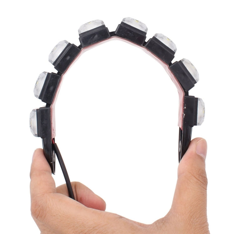2 luci di marcia diurna per auto a LED a serpente flessibile 4W 8 LED SMD 5050, DC 12V, 4W