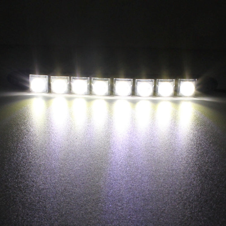2 luci di marcia diurna per auto a LED a serpente flessibile 4W 8 LED SMD 5050, DC 12V, 4W